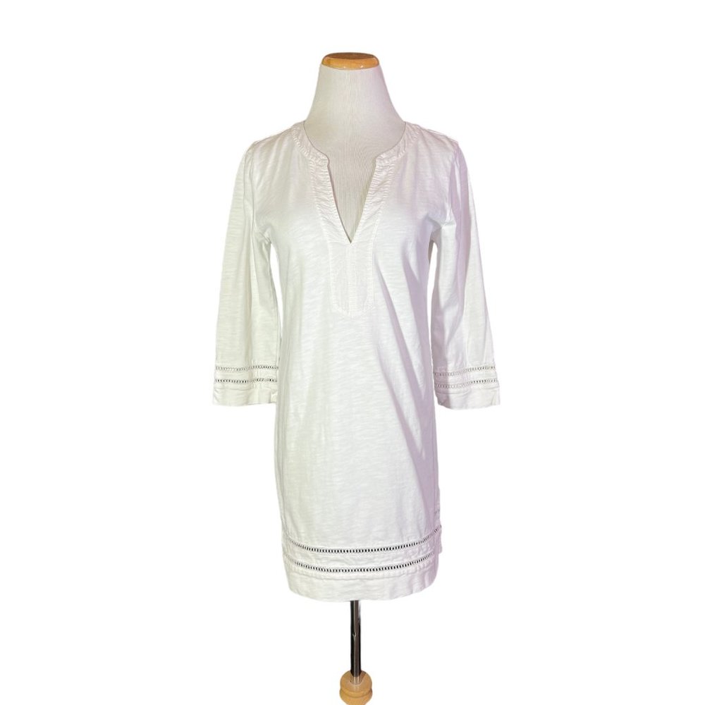 J. Crew White Tunic Top